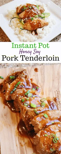 an image of instant pot honey soy pork tenderie