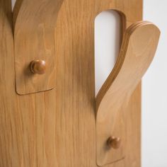 a close up of a wooden door handle