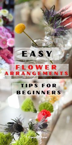 simple flower arrangements for tables Basic Flower Arranging Tips, How To Make A Flower Arrangement Vase, Easy Flower Arrangements Diy Simple, Flower Arengment Diy Vase, Fake Flower Arrangements Diy Ideas, Simple Flower Arrangements For Table, Small Vase Flower Arrangements