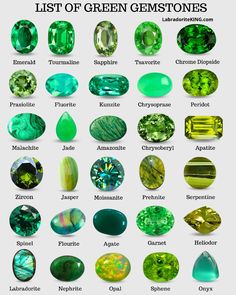 Green Gemstone Chart! Use this a guidance in deciding your next green gem for your project Gemstones Chart, Jewelry Knowledge, Types Of Gems, Rocks And Fossils, Beaded Beads, Crystal Healing Stones, Green Gems, Types Of Gemstones, Minerals And Gemstones