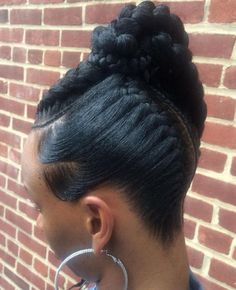 Black Braided Bun Updo Hairstyles For Black Women Updo, Black Women Updo, Black Braided Updo, Braid Hairstyles For Black Women, Hairstyles List, Twist Updo