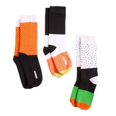 These bright foodie socks meet all our criteria for great gifting: they delight at first glance and their wow-factor extends well beyond the occasion. A perfect present for a white-elephant parties, birthdays and more, these stretchy unisex socks from Eat My Socks truly are one size fits all. Playfully abstract with an over-the-calf fit, they're folded to look like sushi rolls and placed inside a brilliantly themed, recycled-paper box. Sushi Socks, White Elephant Party, Eat My, Sushi Rolls, White Elephant, World Market, Paper Box, Recycled Paper, 3 Piece