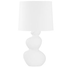 a white table lamp on a white background