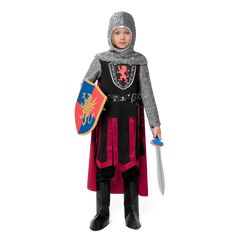 Includes a hood, a tunic, a cloak, a belt, a pair of cuffs, a pair of boot covers. Made out of 100% polyester. Safety material, breathable. Care: hand wash cold. Line dry. Do not Blanch. Easy to wear, care for, and clean. Excellent for Halloween Costumes Dress Up Parties, Renaissance Costume Kids and Toddler, Knight Costume for Boys, Camelot Dress Up Party Costume, Dragon Slayer Dress Up Costume, King Arthur Costume, and More! Size: Toddler ( 3 - 4 ), Small ( 5 ¨C 7 ) , Medium ( 8 - 10 ). Item# Camelot Dress, King Arthur Costume, Arthur Costume, Knight Costume For Kids, Slayer Dress, Medieval Knight Costume, Costume Chevalier, Fair Maiden, California Costumes