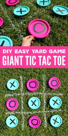 an easy yard game for kids to play with giant tic - tac toe