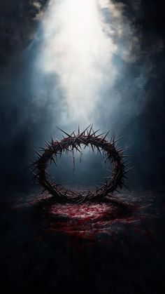 Crown Of Thorns Wallpaper, Dark Biblical Art, The Crowning With Thorns, Jesus Christ Wallpaper, Jesus Crown Of Thorns, Powerful Artwork, Love And Sacrifice, Jesus Crown, The Crown Of Thorns