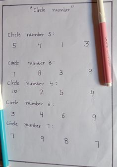 a piece of paper with numbers on it