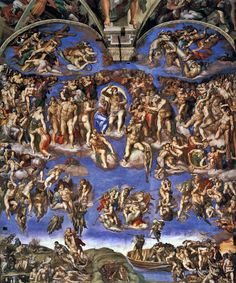 Michelangelo's the Last Judgment, Vatican. The Last Judgment Michelangelo, Michelangelo Art, The Last Judgment, Istoria Artei, Jan Van Eyck, Great Paintings