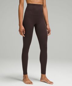 When Feeling Nothing Is Everything. The Lululemon Align Collection, Powered By Nulu Fabric, Is So Weightless And Buttery Soft, All You Feel Is Your Practice. Designed For Yoga. Full Length Intended To Sit At Ankle. Hidden Waistband Pocket Fits A Card Or Key, And Wont Get In Your Way. This Collections Great For Low-Impact Workouts Like Yoga, Or Whenever You Want To Feel Really, Really Comfortable. | lululemon Align™ Super-High-Rise Pant 28" Lululemon Align Leggings, School Clothes, Short Coat Jackets, Lululemon Align, High Rise Pants, High Rise Leggings, Lululemon Women, Business Casual Outfits, Bottom Clothes