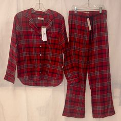 Ugg Red Flannel Pj Set Size Xs Red Flannel Pj Set Size Xs New With Tags Box52 Plaid Relaxed Fit Sleepwear For Fall, Relaxed Fit Plaid Sleepwear For Fall, Red Fall Sleepwear, Red Sleepwear For Fall, Red Long Sleeve Sleepwear For Fall, Casual Red Sleepwear For Fall, Casual Fall Holiday Sleepwear, Casual Red Top For Pajama Party, Red Flannel