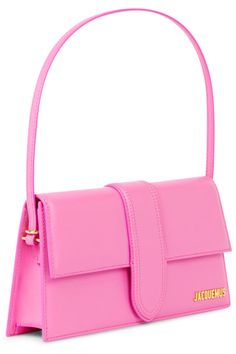 Jacquemus Le Bambino Long, Long Envelope, Jacquemus Logo, Jacquemus Bags, Pink Shoulder Bags, Jacquemus Bag, Shoe Bags, Pretty Bags, Nubuck Leather