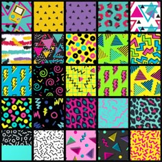 a collage of different patterns and colors on a black background stock photo - budget conscious