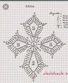 a snowflake is shown in the middle of a cross - stitch pattern, with instructions