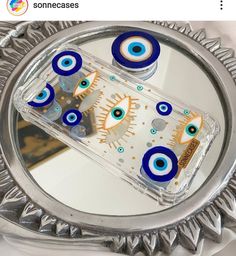 an image of a mirror with evil eyes on it