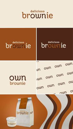 coffee beans are shown in different colors and font styles, including brownie or deli