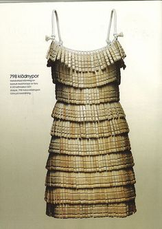 an image of a dress made out of straw