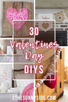 Fresh new festive decorating ideas for Valentine’s day for your home. These simple DIY crafts and ideas are easy to make and easy on the budget, some using dollar store supplies. Outdoor ideas for your front porch and door, 3 dimensional hearts, paper hearts, wreaths, wall decor, garland, bunting, centerpieces and more. More that 30 clever valentines crafts ideas, Valentine’s Day Decorations, heart decorations, diy craft projects. for you to DIY at home.