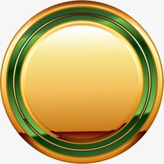 a shiny gold and green circle with an empty space in the center for text or image