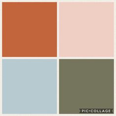 an orange, green and blue color scheme with the words pic collage