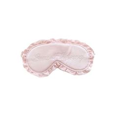 a pink eye mask with the words sweet secretary on it's side and a white background