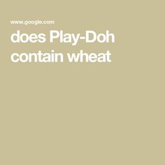 the words does play - doh contain wheat? on a beige background with an image of