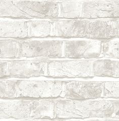 White Brick Wallpaper Faux Brick Backsplash, White Brick Wallpaper, Stone Backsplash Kitchen, Brick Wallpaper Roll, White Wash Brick, Brick Backsplash, Grey Brick, Stone Kitchen, W Wallpaper