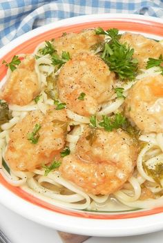 Serve this easy shrimp Francese over linguine at your next dinner party--the lemon-wine sauce and pan-fried texture of the shrimp are sure to impress. Shrimp Diane Recipe, Shrimp Franchise, Shrimp Dijon Recipes, Shrimp Francese Recipe, Shrimp Fricassee, Fish Francese Recipe, Shrimp Paste Recipe, Shrimp And Pasta Recipes, Dinner Recipe Pasta