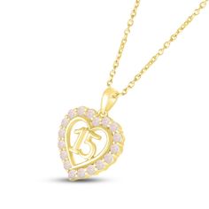 A stunning surprise for the birthday girl, this 10K yellow gold Quinceañera necklace features a heart with the number 15 at the center. Shimmering lab-created opals trace the heart, making the necklace an ideal gift for an October birthday. The pendant sways from an 18-inch cable chain that secures with a spring-ring clasp. Personalized Yellow Gold Jewelry For Sweet 16, Personalized Heart-shaped Jewelry For Sweet 16, Quinceañera Necklace, Quinceanera Necklace, Number 15, October Birthday, Birthday Girl, Quinceanera, Spring Rings