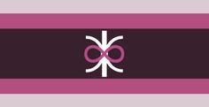 a pink and white ribbon with a bow on it's end in the center