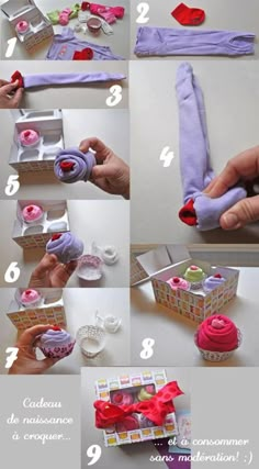 instructions to make an origami cupcake box