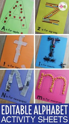 the alphabet worksheets for kids to practice letter recognition and matching with other letters