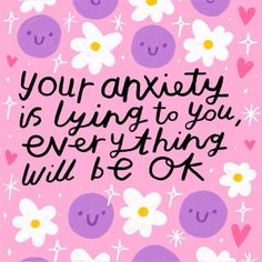 Anxiety really does lie and make up crazy stories that literally arent real 🥲 but as we heal we formulate the understanding and the skills to navigate that in a mature manner Preppy Quotes, Crazy Stories, International Friends, Everything Will Be Ok, Inspo Quotes, Self Love Affirmations, Self Quotes