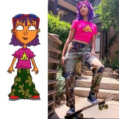 Tv Cartoon Costumes, Old Cartoon Costumes, Plus Size 90s Costume, 90 Cartoon Characters Costumes, Nickelodeon Costume Ideas, Nickolodian Characters Costumes, Cartoon Network Halloween Costumes, Rocket Power Costume, Comic Con Outfits For Women