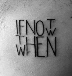 the word i know it's not when written in black ink on a man's back