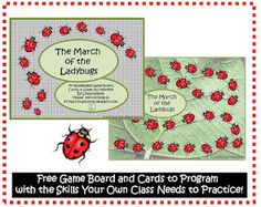 the march of the ladybugs game board and cards to program