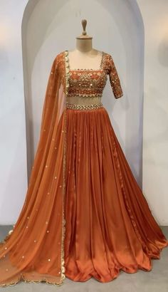 Rust Lehenga, Haldi Outfits, Lehenga Choli For Women, Choli For Women