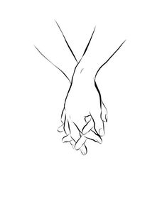 two hands holding each other in black and white