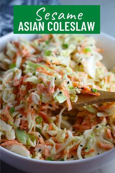 Bang Bang Cabbage Slaw, Asian Salad Dressing Recipe, Asian Coleslaw Recipe, Asian Slaw Recipe, Asian Salad Dressing, Cabbage And Carrots, Coleslaw Recipes, Asian Coleslaw, Easy Side Dishes