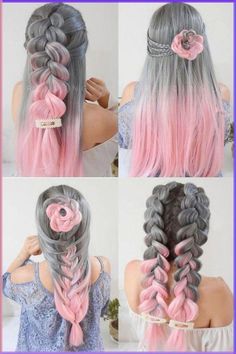 Super Easy Bun for long hair! 😍 or 👎🏻? Click the link in bio for to see the Tutorial of 5 other long hair hairstyles on my YouTube… | Instagram Hair Designs For Prom, Mermaid Hair Color Peekaboo, Exotic Hair Color, Cute Hair Colors, Dyed Hair Inspiration, Cosplay Hair, Beautiful Hair Color, Kawaii Hairstyles, Pretty Hair Color