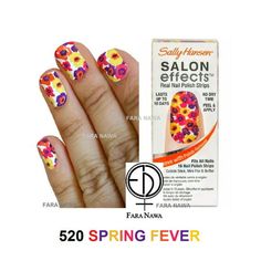 Real Nail Polish Strips, Spring Fever 520 1 kit 16 nail polish strips, cuticle stick, mini file & buffer. Fits all nails. Lasts up to 10 days. No dry time. Peel & apply. Remove with polish remover. No DBP, toluene, or formaldehyde. Easy to use! 1. Peel. 2. Apply. 3. Shape. Detailed instructions inside. Open, unused strips should be discarded. 1 kit New York, NY 10016 800-953-5080 Sally Hansen Nails, Spring Fever, Polish Remover, Nail Polish Strips, Sally Hansen, Beauty Nails, Nail Care, 10 Days, Nail Polish