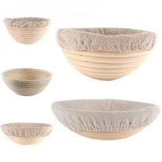 four bowls with different shapes and sizes