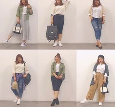 Korean Fashion For Plus Size, Ootd Ideas Plus Size, Plus Size Korean Fashion Women's Casual, Mid Size Korean Fashion, Outfit Gemuk, Ootd For Chubby, Chubby Outfit Ideas Plus Size, Ootd Ideas For Chubby, Plus Size Korean Outfits