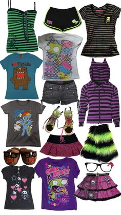 #scene #scenecore #2000sfashion #emo Scene Kid Fashion, Kid Core Outfits, Silly Clothes