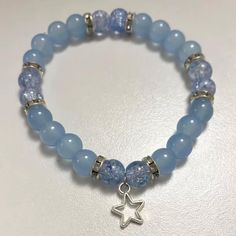 Hand made star Y2K charm bracelet - Blue

#Y2K #charm #star #bracelet #star Pretty Beaded Bracelets, Beaded Bracelets Ideas, Bead Necklace Ideas, Charm Bracelets Diy, Bracelet Y2k, Bracelet To Make, Pink Beaded Bracelet, Colorful Bead Bracelets, Pink Beaded Bracelets