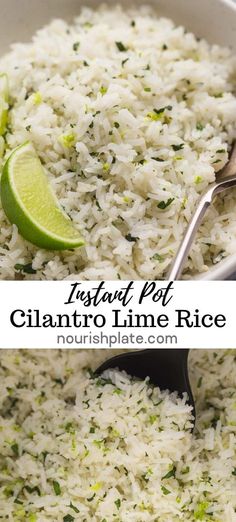 Instant Pot Cilantro Lime Rice Recipe Instant Pot Cilantro Lime Rice, Cilantro Juice, Lime Rice, Cilantro Lime Rice