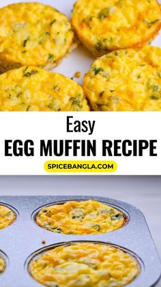 an egg muffin recipe with the title overlay