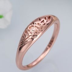 14k Rose Gold Plated Flower Carved Unique Vintage Rings For Women, L022 Metal: 14k Rose Gold Plated High Quality Material Hand Crafted With Love And Care 100 % Lead And Nickel Free Will Not Tarnish Or Fade Perfect For Gift, Holiday, Christmas, Birthday, Vacation, Mother's Day, Valentine's Day, Wedding, Engagement , Bridal, Promise, Anniversary, Party Please Feel Free To Message Me If You Have Any Questions. Thank You For Shopping With Us! Delicate Rose Design Rose Gold Ring, Dainty Rose Gold Ring With Rose Design, Rose Gold Flower Design Promise Ring, Dainty Rose Design Rose Gold Ring, 14k Rose Gold Flower Ring With Birth Flower, Rose Gold Flower Ring With Rose Design, Rose Gold Birth Flower Ring, Fine Jewelry Flower Shaped Rose Gold Rings, Rose Gold Flower Ring Fine Jewelry For Gift