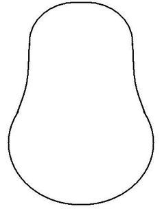 a drawing of a pear with the outline cut out to show it's shape