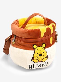 Disney Winnie The Pooh Honey Pot Figural Plush Crossbody Bag | Hot Topic Winnie The Pooh Purse, Winnie The Pooh Honey Pot, Pooh Honey Pot, Hunny Pot, Pooh Corner, Pooh Winnie, Winnie The Pooh Cartoon, Pooh Plush, Winnie The Pooh Honey