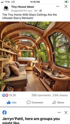 Homes In Nature, Luxury Tiny Homes, Hangar Home, Tiny Mobile House, Homemade Camper, Shed Of The Year, Interesting Crafts, Tiny House Luxury, Glass Ceilings